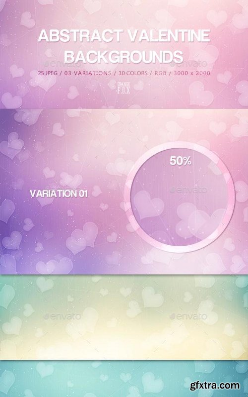 GraphicRiver 25 Abstract Valentine Backgrounds 14381937