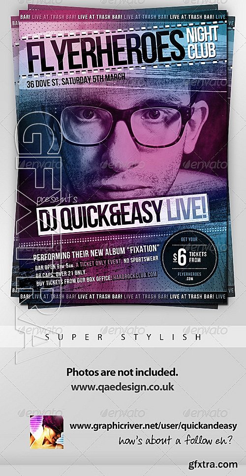 GraphicRiver - Indiekids - Hard Rock Indie Club PSD Party Flyer 1470791