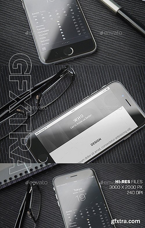 GraphicRiver - iPhone 6 Closeup Mockups Business 12088208