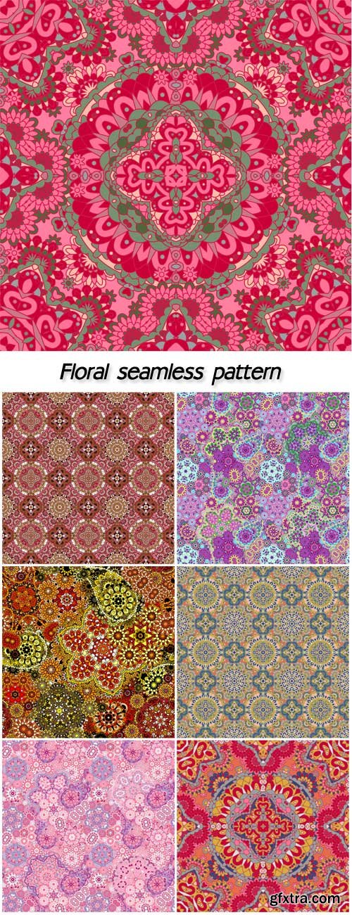 Luxury colorful floral seamless pattern background