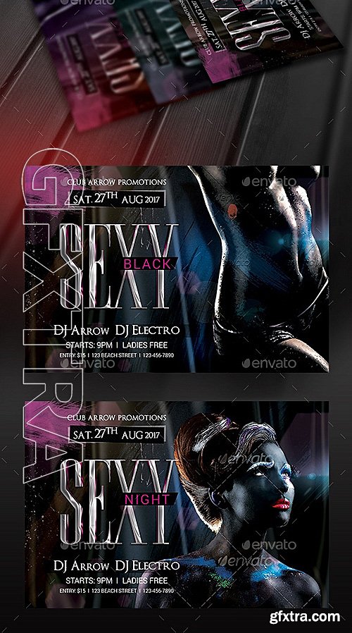 GraphicRiver - Sexy Black Night Flyer 12154703