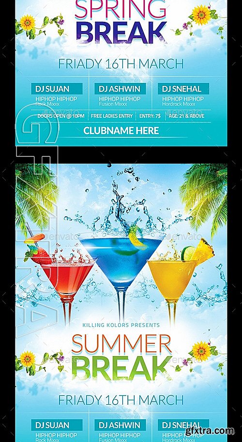 GraphicRiver - Spring Summer Party Flyer 10803428