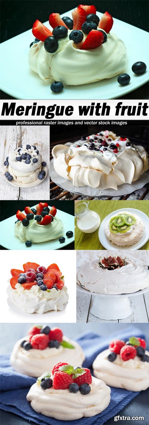 Meringue with fruit