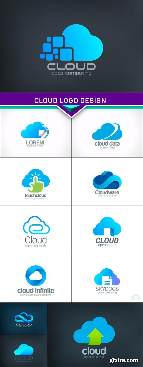 Cloud Logo design 12 x EPS