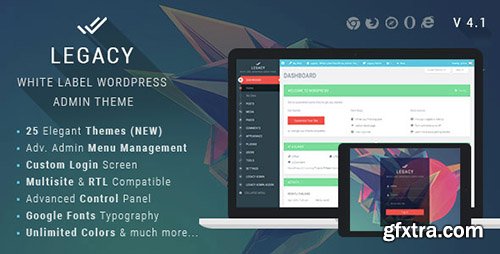 CodeCanyon - Legacy v4.1 - White label WordPress Admin Theme - 11272219