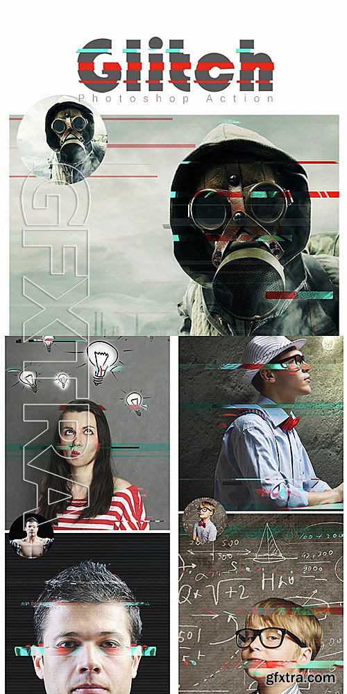 GraphicRiver - Glitch Photoshop Action 14535864