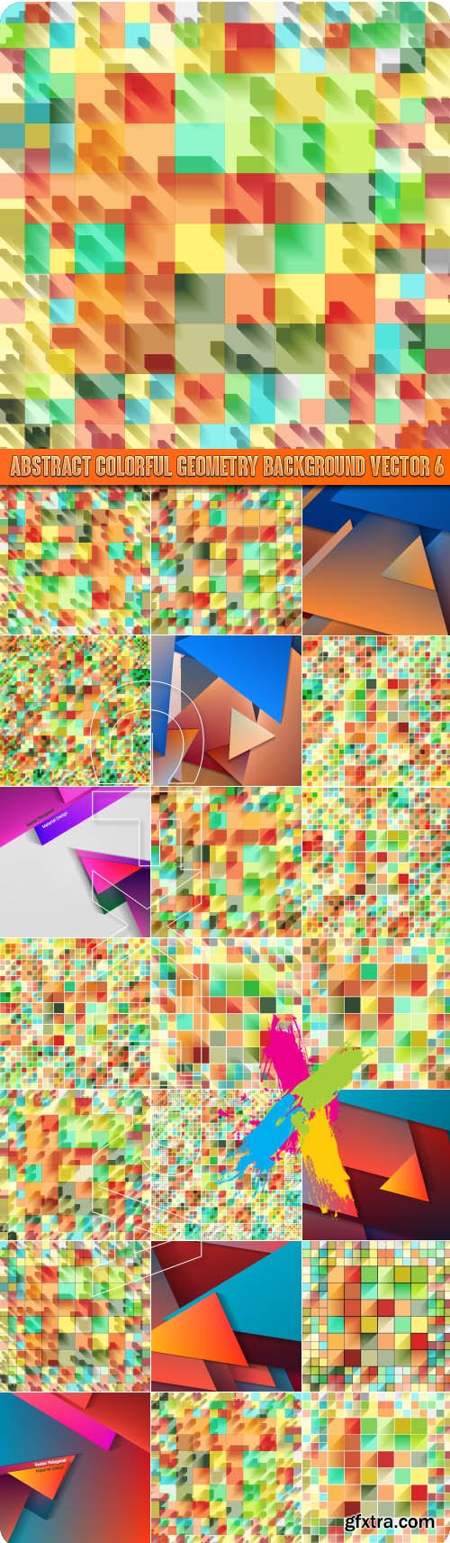 Abstract colorful geometry background vector 6