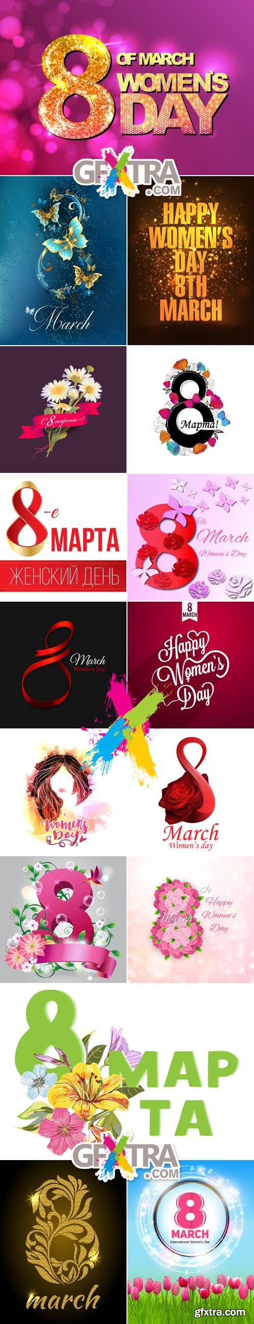 8 March Woman's Day Vector 2