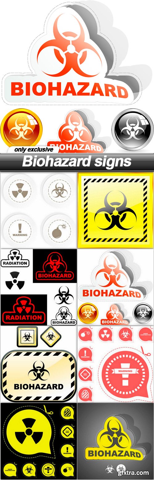 Biohazard signs - 8 EPS
