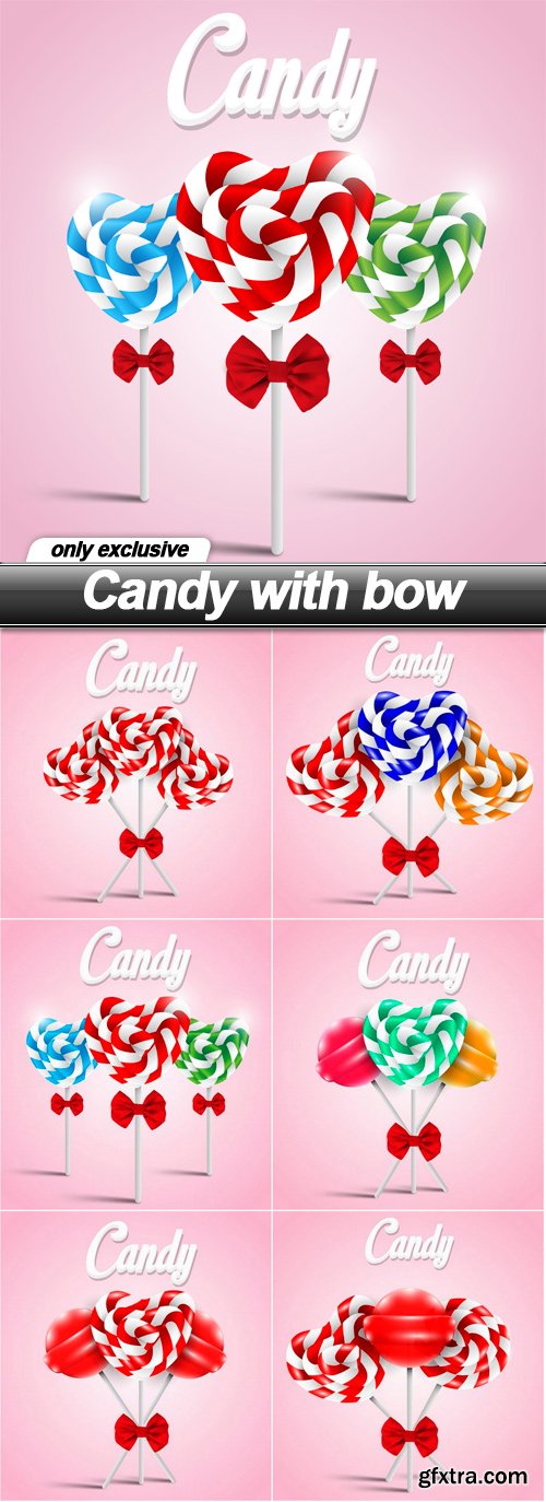 Candy with bow - 6 EPS