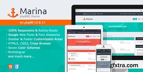 ThemeForest - Marina v2.0.0 - Responsive & Retina Ready phpBB3 Theme - 6509951