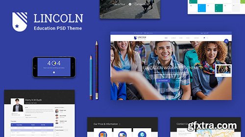 ThemeForest - Lincoln v1.0 - Educational Material Design PSD Theme - 12457054