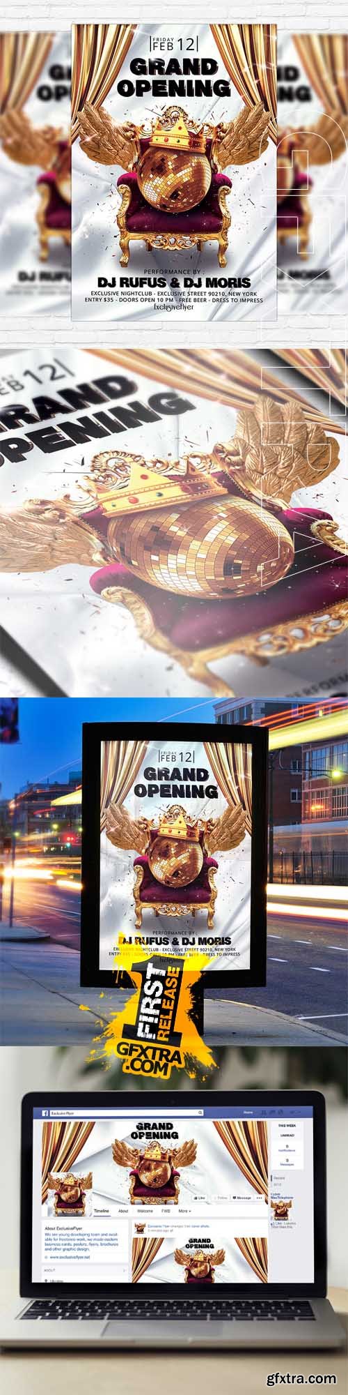 Grand Opening – Flyer Template + Facebook Cover