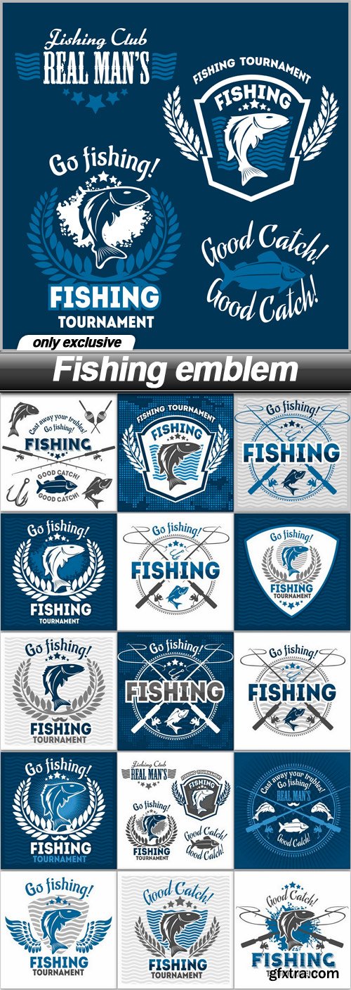 Fishing emblem - 16 EPS