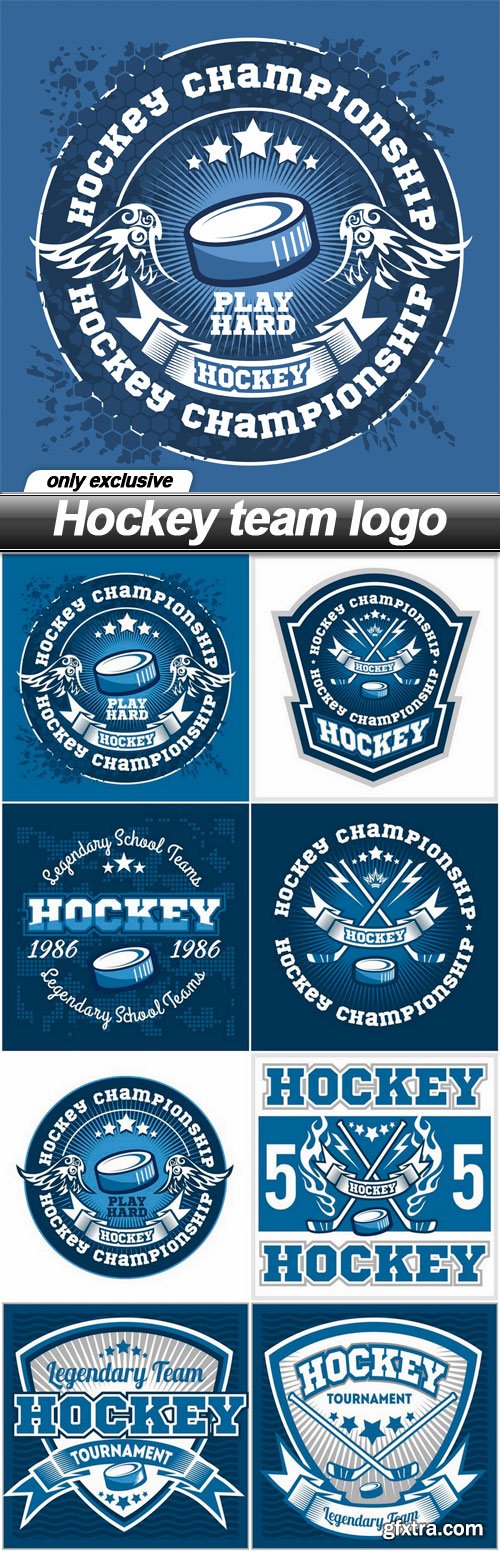 Hockey team logo - 8 EPS