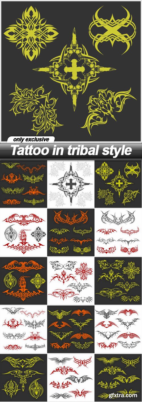 Tattoo in tribal style - 15 EPS
