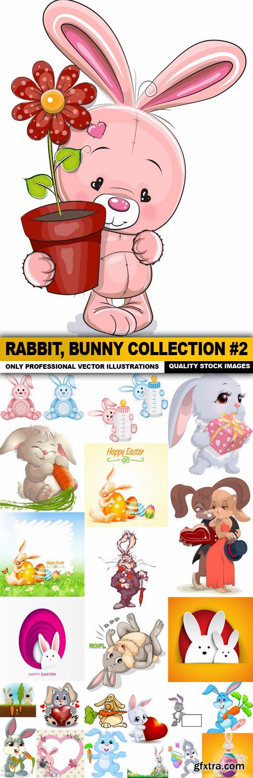 Rabbit, Bunny Collection #2 - 25 Vector