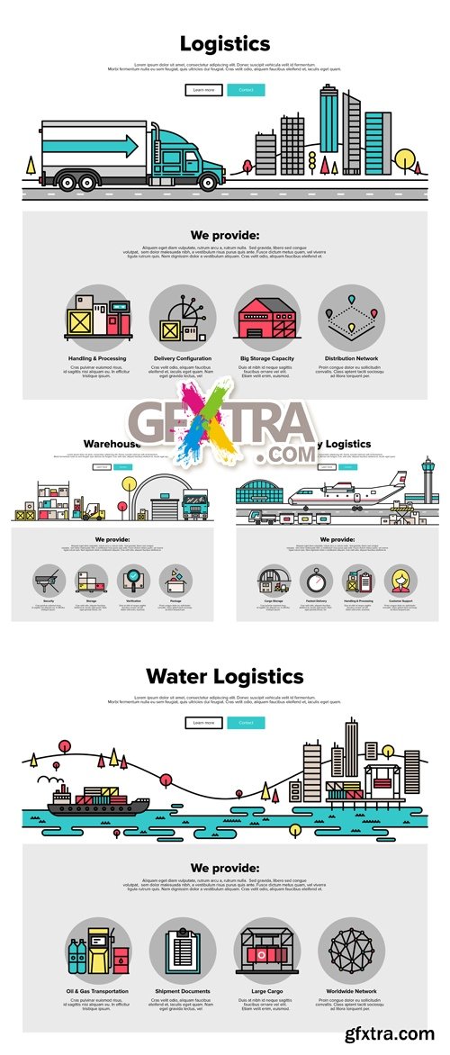 Transport Logistic Templates Vector