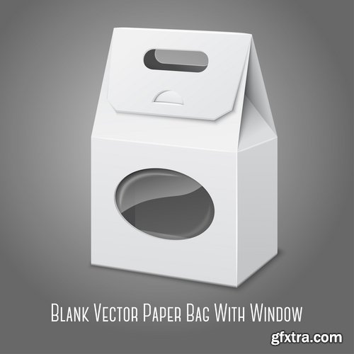 Collection of vector image plastic bag packing box 25 EPS