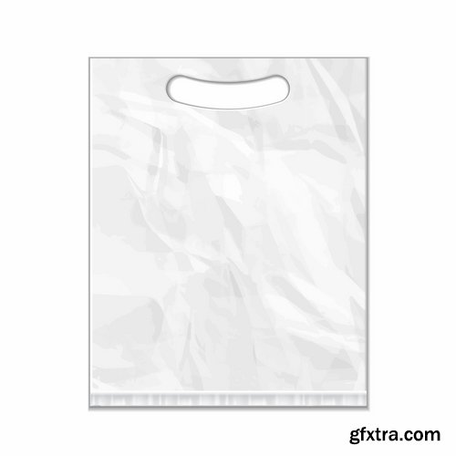 Collection of vector image plastic bag packing box 25 EPS