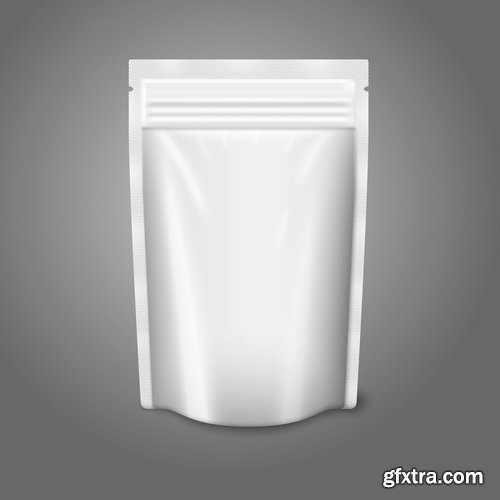 Collection of vector image plastic bag packing box 25 EPS