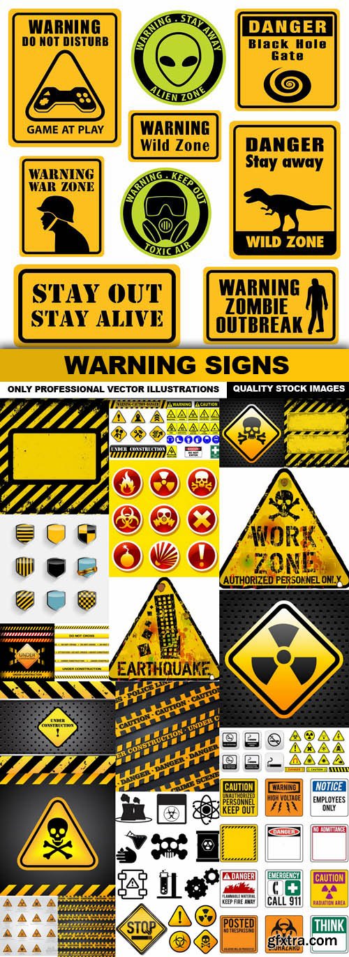 Warning Signs - 25 Vector