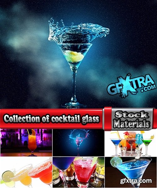 Collection of cocktail glass with a drink splashing 25 HQ Jpeg