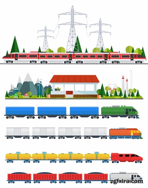 Collection of vector image infographics industrial shop factory 25 EPS