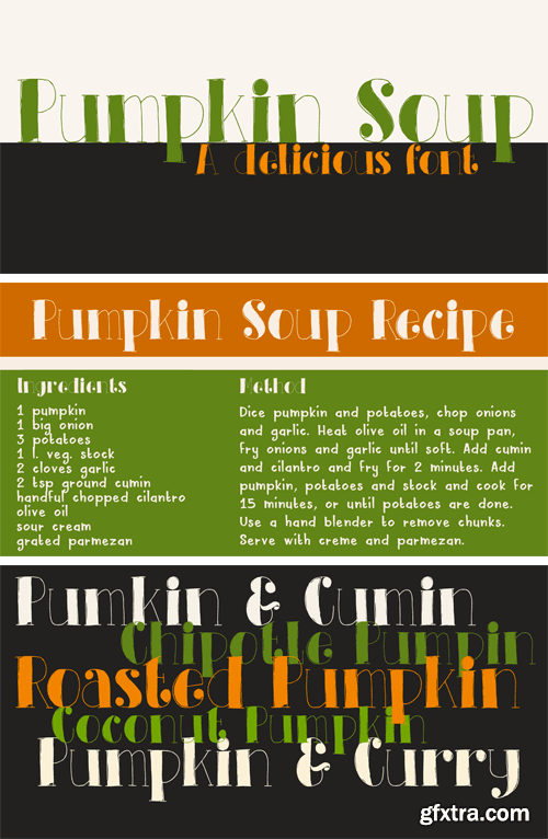 Pumpkin Soup Font Family