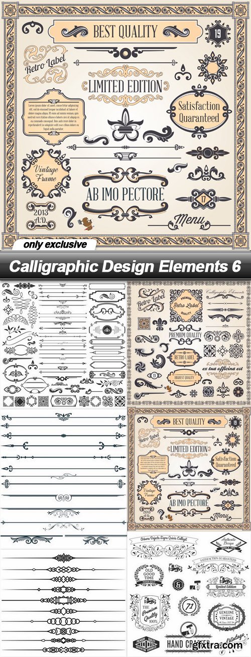 Calligraphic Design Elements 6 - 6 EPS