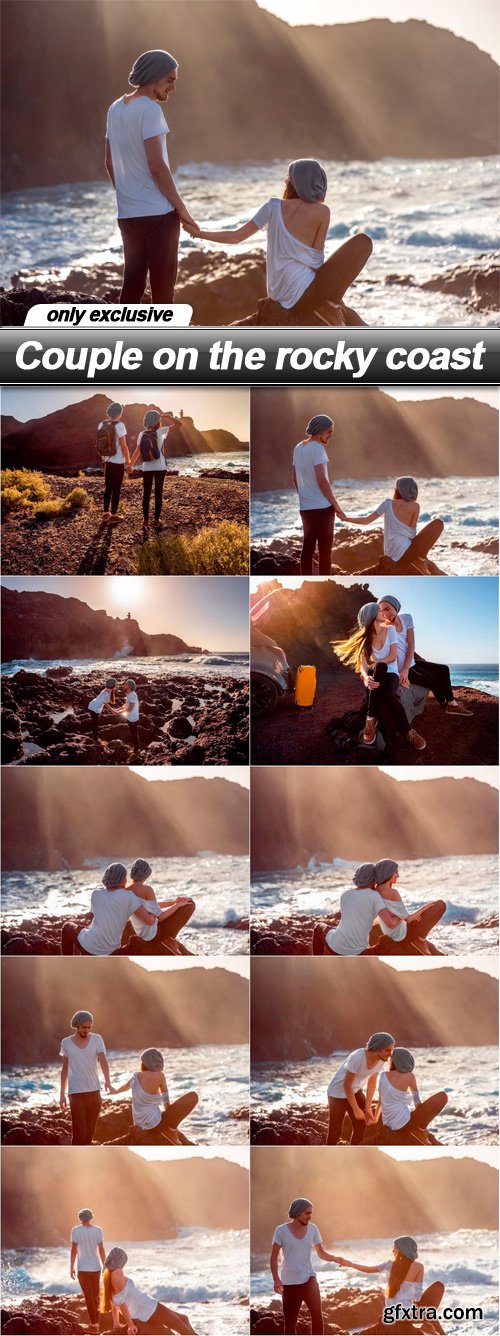 Couple on the rocky coast - 10 UHQ JPEG
