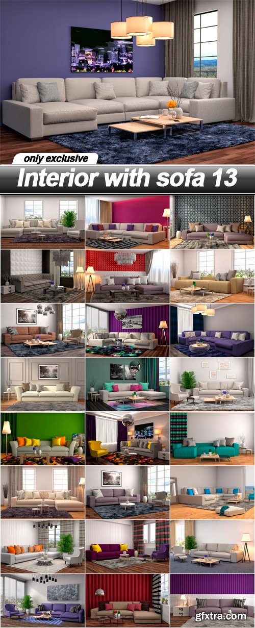 Interior with sofa 13 - 25 UHQ JPEG