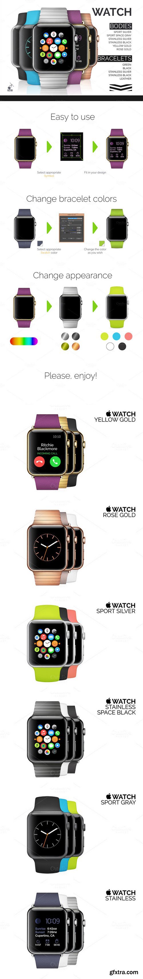 CM - Best vector Apple Watch mockups 516408