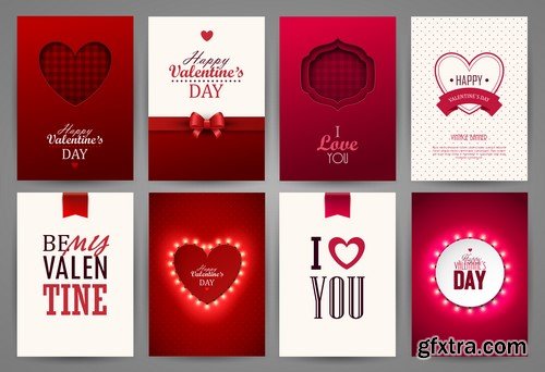 Background Love valentine's day cards 20x EPS