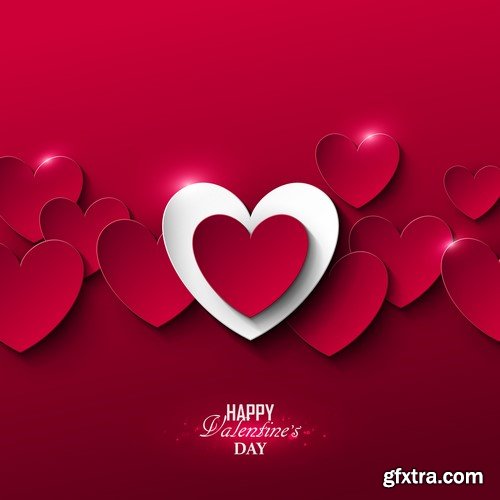 Background Love valentine's day cards 20x EPS