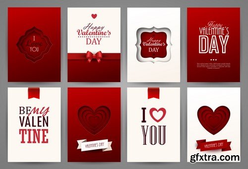 Background Love valentine's day cards 20x EPS