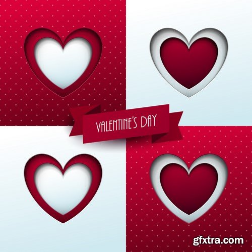 Background Love valentine's day cards 20x EPS