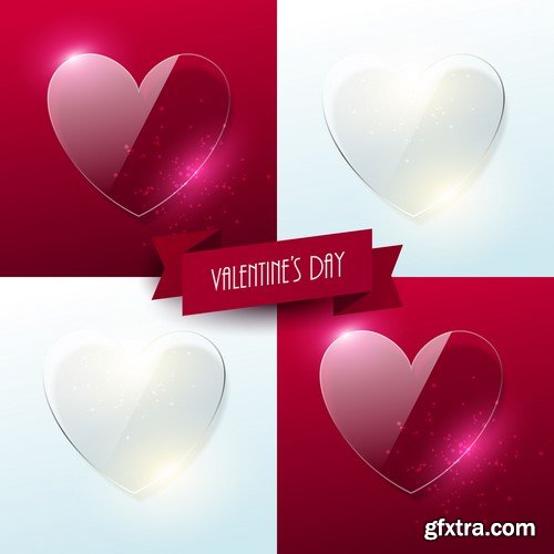 Background Love valentine's day cards 20x EPS