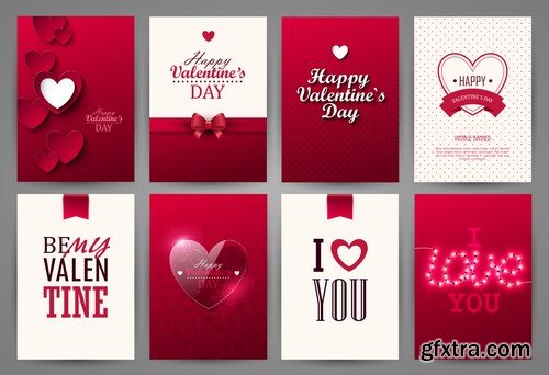 Background Love valentine's day cards 20x EPS