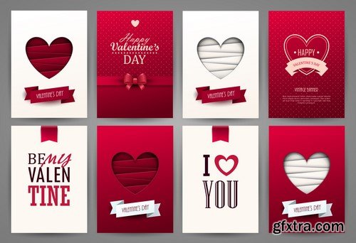 Background Love valentine's day cards 20x EPS