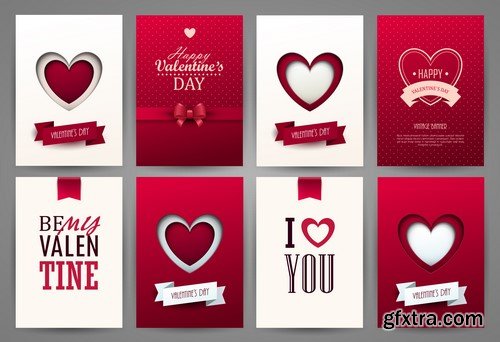 Background Love valentine's day cards 20x EPS