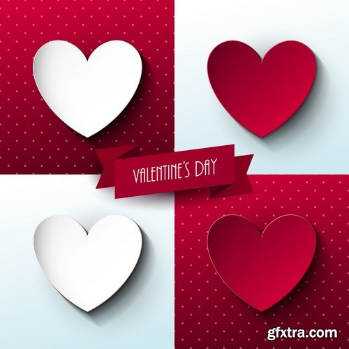 Background Love valentine's day cards 20x EPS