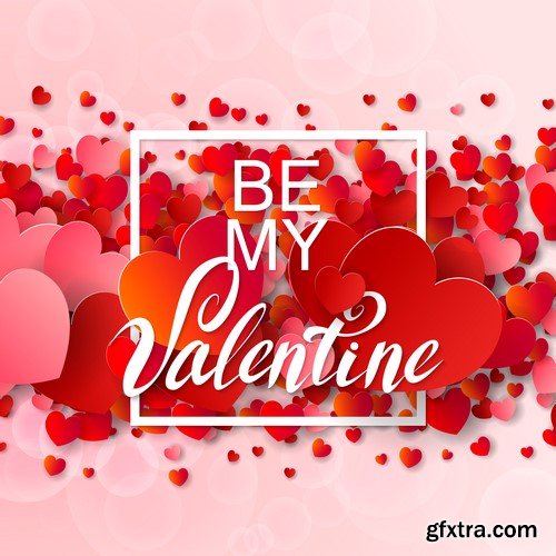 Background Valentine's Day cards 20x EPS