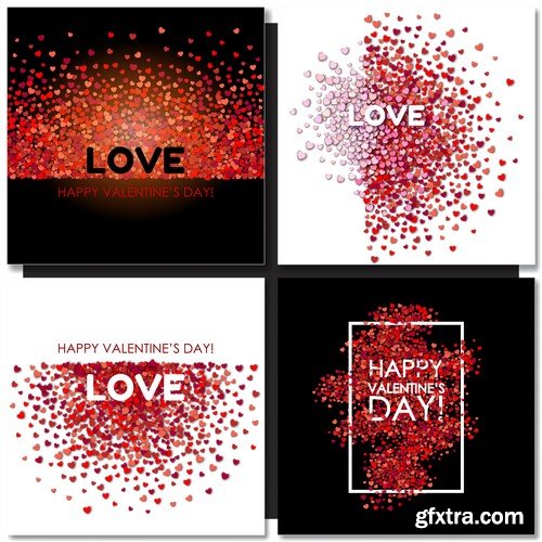 Background Valentine's Day cards 20x EPS