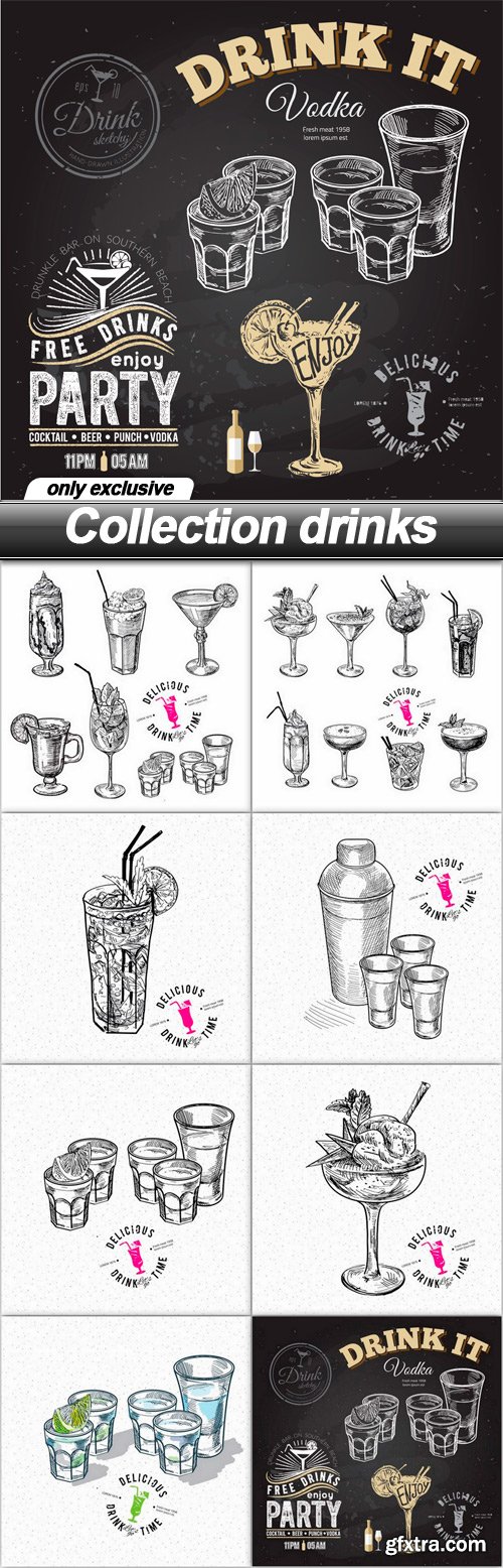 Collection drinks - 8 EPS