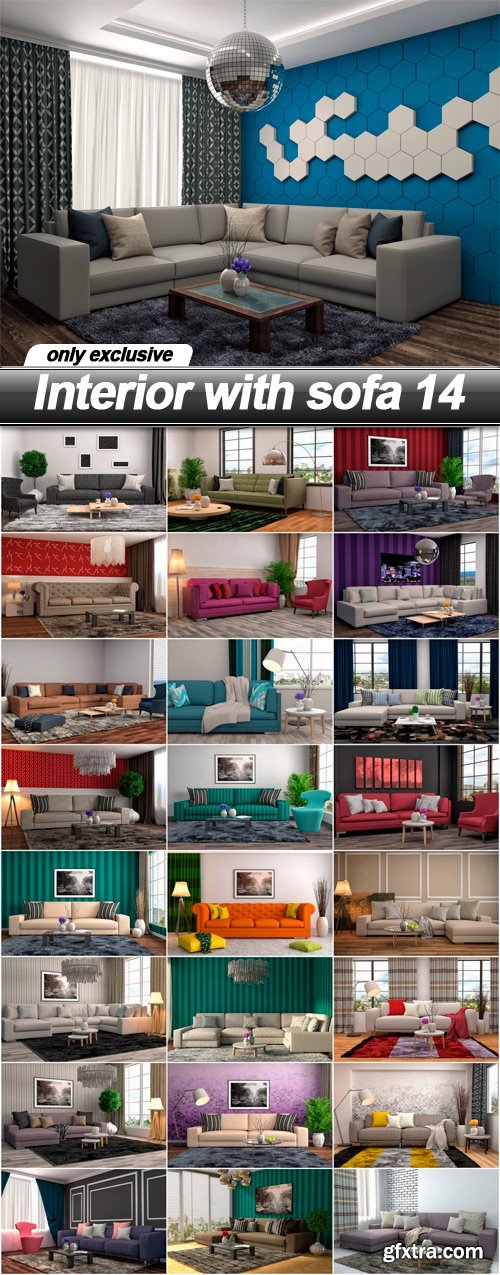 Interior with sofa 14 - 25 UHQ JPEG