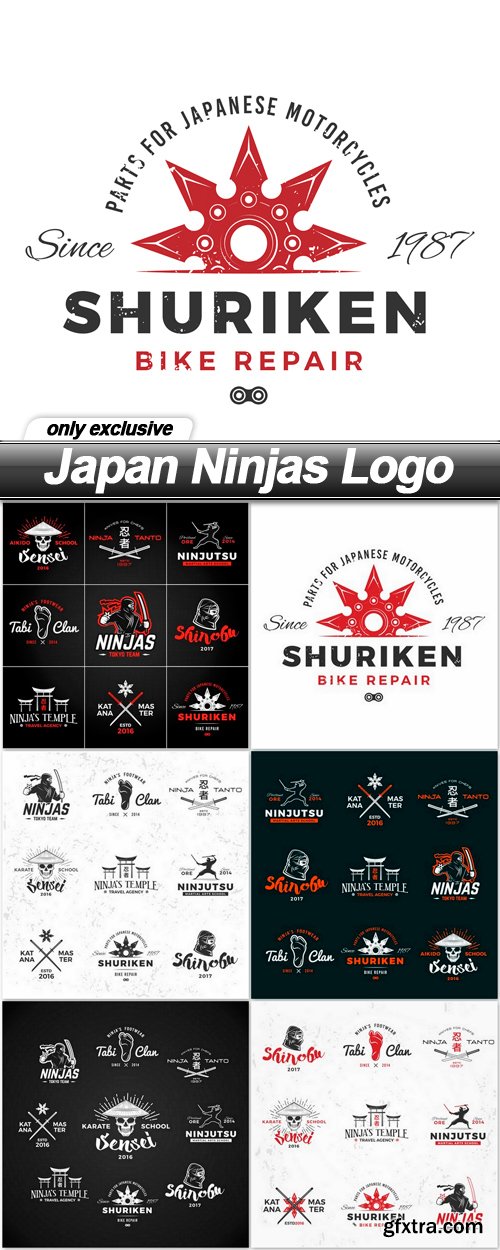 Japan Ninjas Logo - 6 EPS