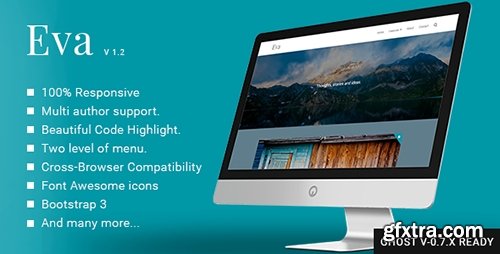 ThemeForest - Eva v1.2 - Responsive Minimal Ghost Theme - 10140477