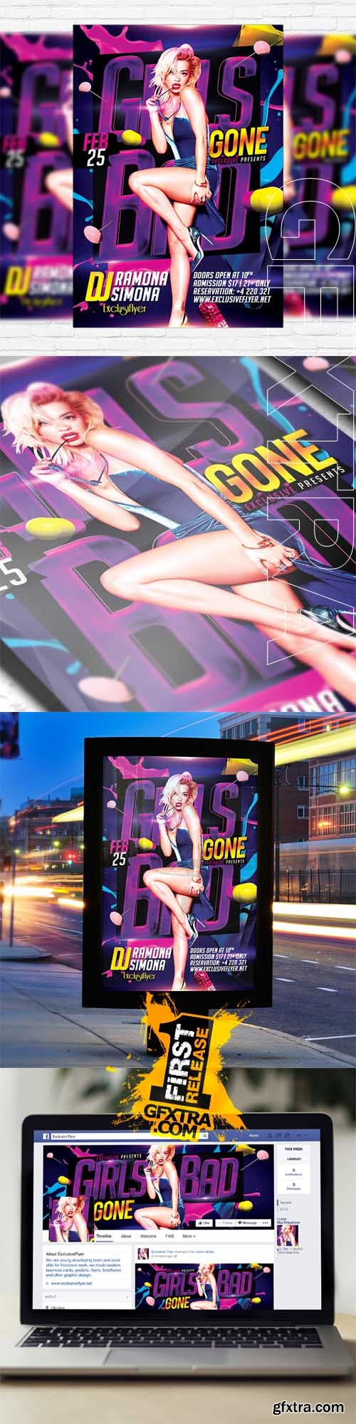 Girls Gone Bad – Flyer Template + Facebook Cover