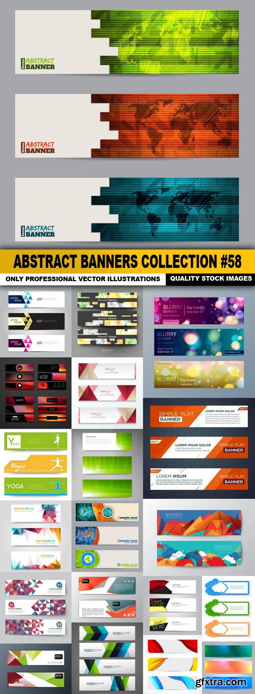 Abstract Banners Collection #58 - 20 Vectors